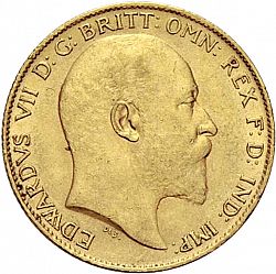 Large Obverse for Half Sovereign 1904 coin