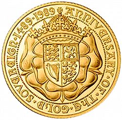 Large Reverse for Half Sovereign 1989 coin