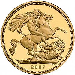 Large Reverse for Half Sovereign 2007 coin