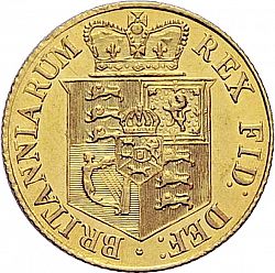 Large Reverse for Half Sovereign 1817 coin