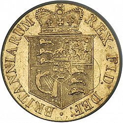 Large Reverse for Half Sovereign 1820 coin