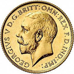 Large Obverse for Half Sovereign 1911 coin