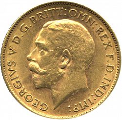 Large Obverse for Half Sovereign 1912 coin