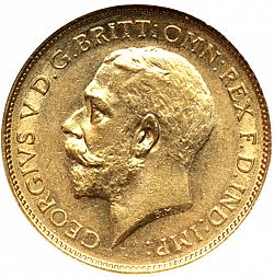 Large Obverse for Half Sovereign 1912 coin