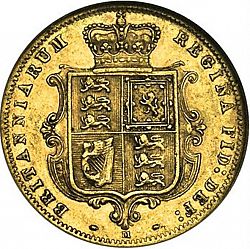 Large Reverse for Half Sovereign 1881 coin