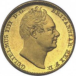 Large Obverse for Half Sovereign 1831 coin