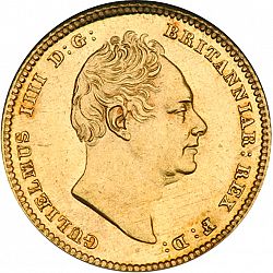 Large Obverse for Half Sovereign 1835 coin