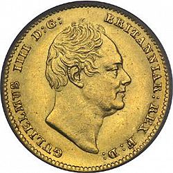 Large Obverse for Half Sovereign 1836 coin
