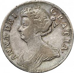 Large Obverse for Halfcrown 1709 coin