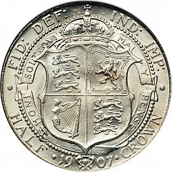 Large Reverse for Halfcrown 1907 coin