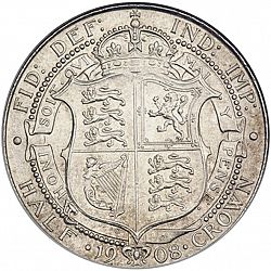 Large Reverse for Halfcrown 1908 coin