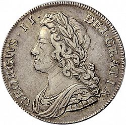Large Obverse for Halfcrown 1732 coin