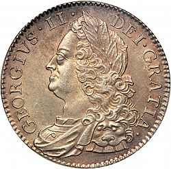 Large Obverse for Halfcrown 1750 coin