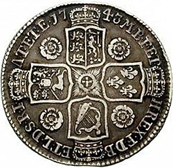 Large Reverse for Halfcrown 1743 coin