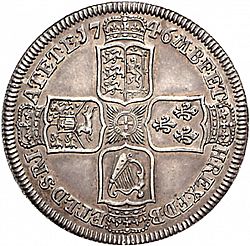 Large Reverse for Halfcrown 1746 coin