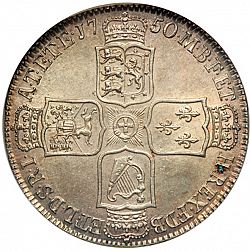 Large Reverse for Halfcrown 1750 coin