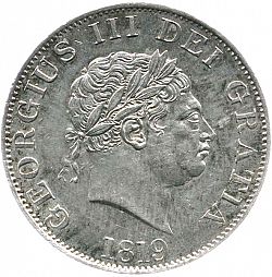 Large Obverse for Halfcrown 1819 coin