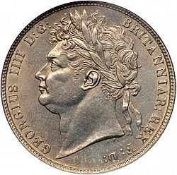 Large Obverse for Halfcrown 1823 coin