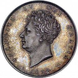 Large Obverse for Halfcrown 1824 coin