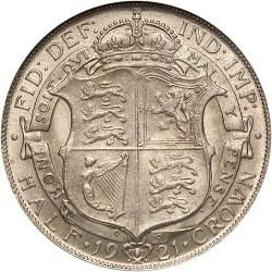 Large Reverse for Halfcrown 1921 coin