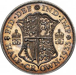 Large Reverse for Halfcrown 1935 coin