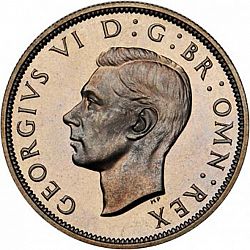 Large Obverse for Halfcrown 1939 coin