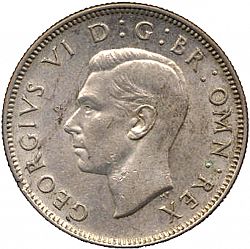 Large Obverse for Halfcrown 1942 coin