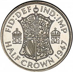 Large Reverse for Halfcrown 1947 coin