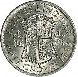 Large Reverse for Halfcrown 1948 coin