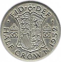Large Reverse for Halfcrown 1952 coin