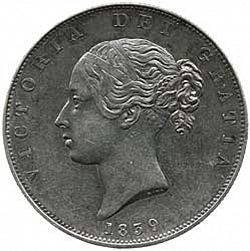 Large Obverse for Halfcrown 1839 coin