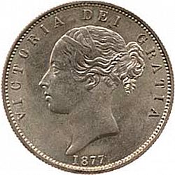Large Obverse for Halfcrown 1877 coin