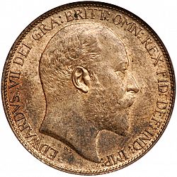 Large Obverse for Halfpenny 1902 coin