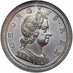 Large Obverse for Halfpenny 1719 coin