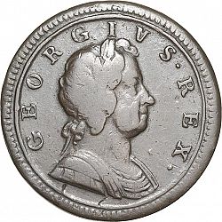 Large Obverse for Halfpenny 1723 coin