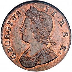 Large Obverse for Halfpenny 1732 coin