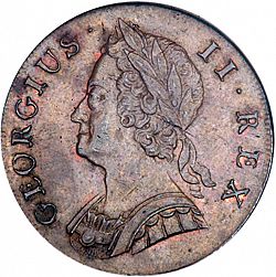 Large Obverse for Halfpenny 1740 coin