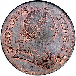 Large Obverse for Halfpenny 1773 coin