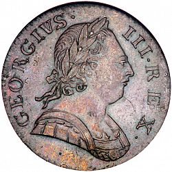 Large Obverse for Halfpenny 1774 coin