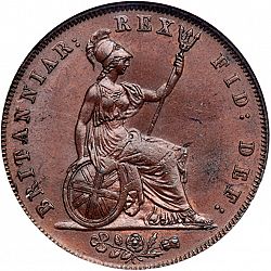 Large Reverse for Halfpenny 1827 coin