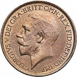 Large Obverse for Halfpenny 1923 coin