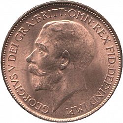 Large Obverse for Halfpenny 1924 coin