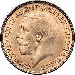 Large Obverse for Halfpenny 1925 coin