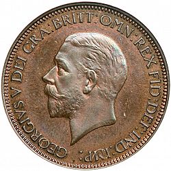 Large Obverse for Halfpenny 1934 coin