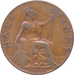 Large Reverse for Halfpenny 1913 coin
