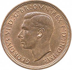 Large Obverse for Halfpenny 1937 coin