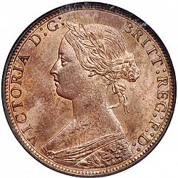 Large Obverse for Halfpenny 1870 coin