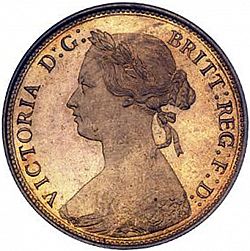 Large Obverse for Halfpenny 1876 coin