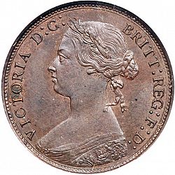 Large Obverse for Halfpenny 1877 coin