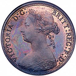 Large Obverse for Halfpenny 1878 coin
